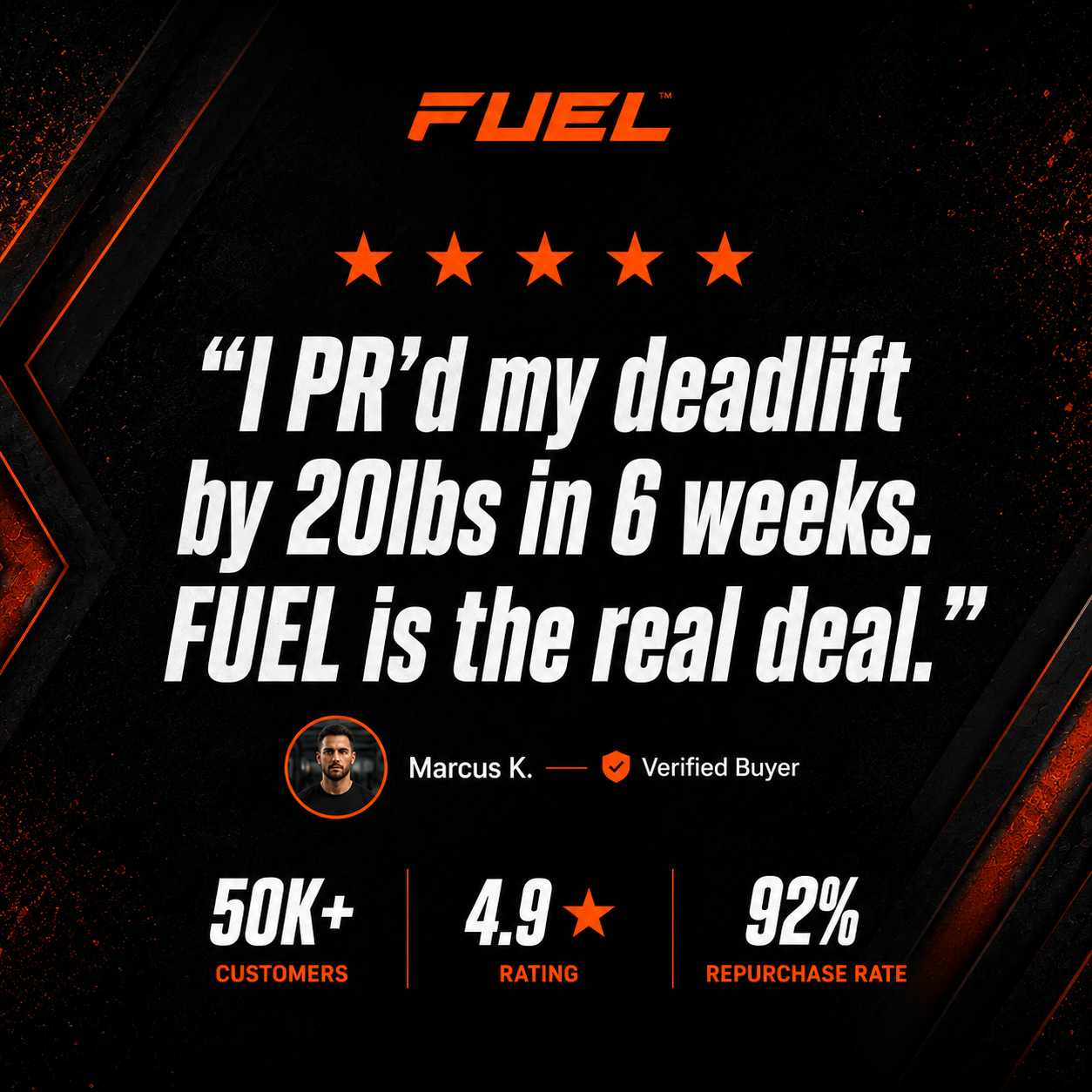 FUEL social proof ad