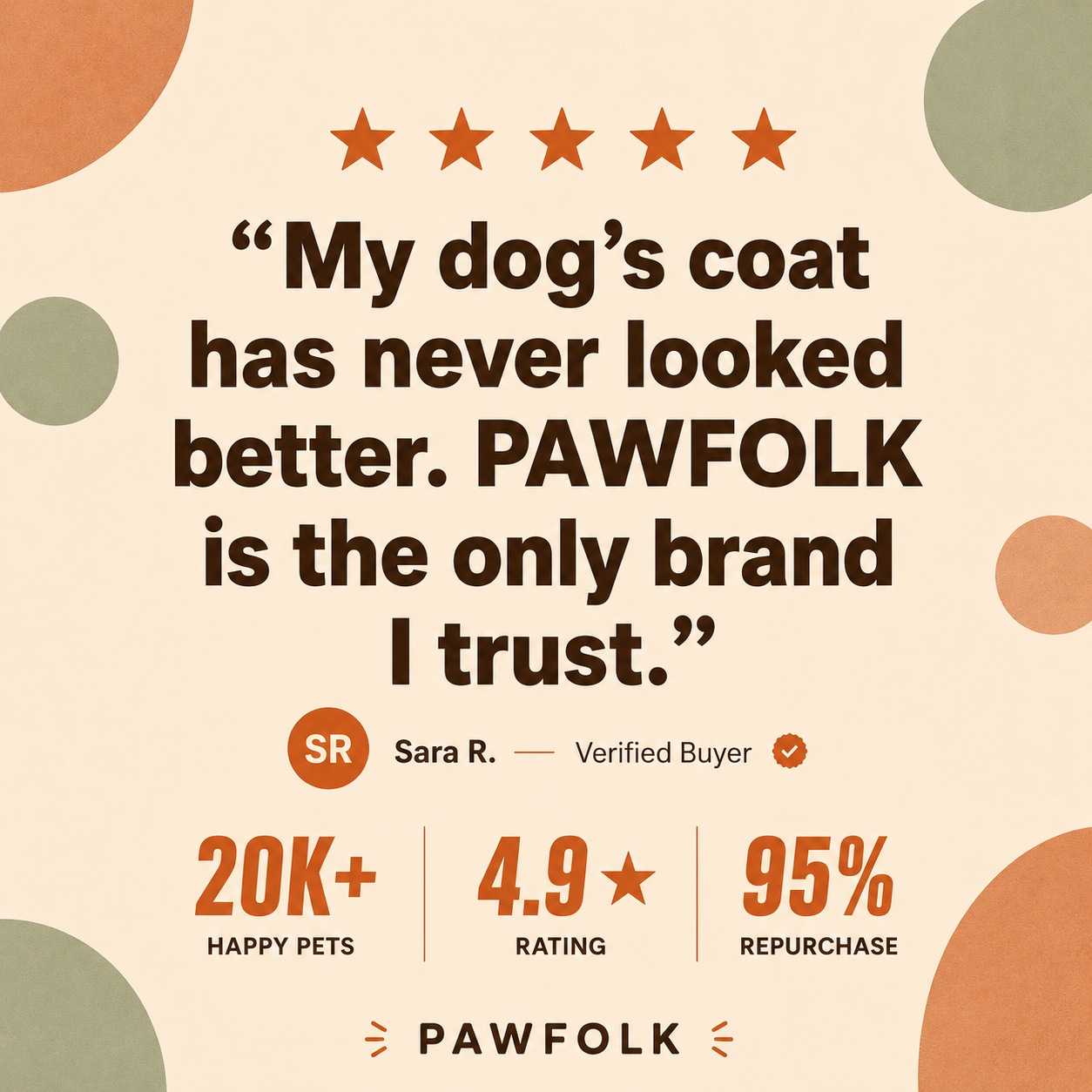 PAWFOLK social proof ad